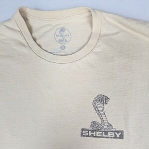 Shelby GT500 The Road Car Graphic T-Shirt Mens XL Cream Distressed Cotton Tee